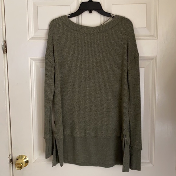 Free People North Shore Thermal Tunic Top - Red and green ,Xs - Picture 8 of 10
